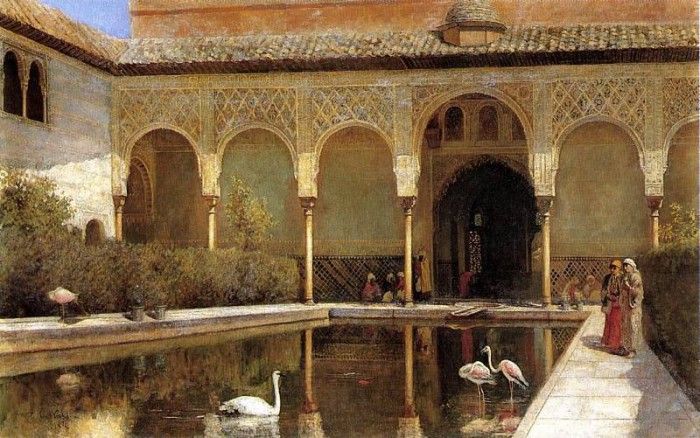 Weeks Edwin Lord A Court in The Alhambra in the Time of the Moors. ,  