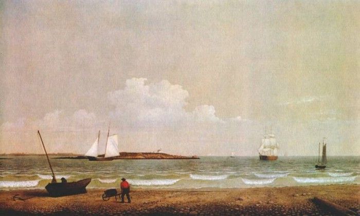 lane ten pound island from pavilion beach 1850s. ,  