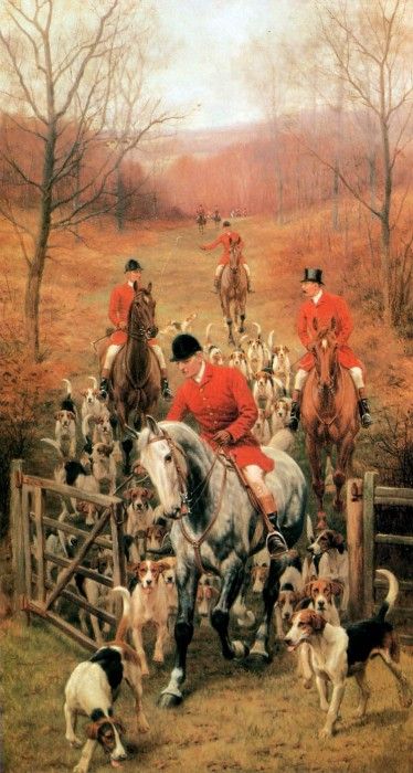 Stuart Edward Algernon Edwardian hunting scene Sun. , 