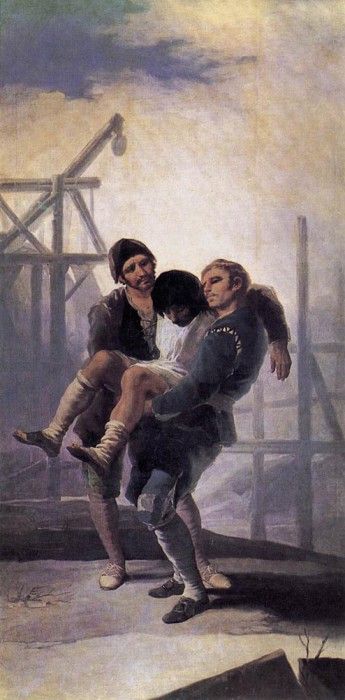 GOYA Francisco de The Injured Mason.   ,  