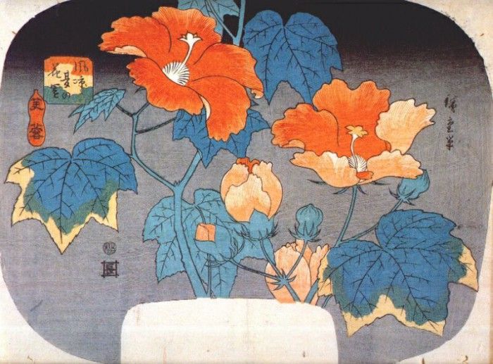 hiroshige hibiscus c1845. 