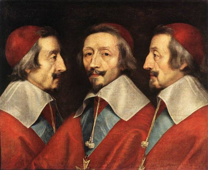 Champaigne Triple Portrait of Richelieu. ,  