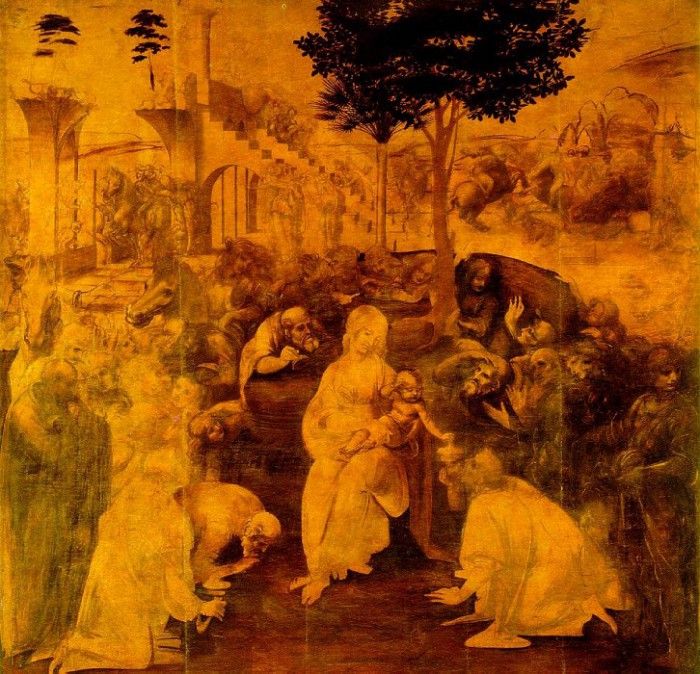 Adorazione dei Magi, 1481-82 - Galleria degli Uffizi Firenze. ,  