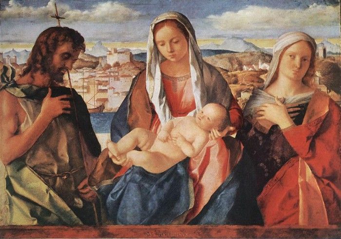 Madonna and child with St John EUR. , 