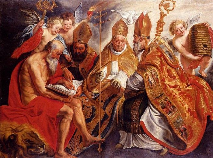 Jordaens Jacob The Four Fathers Of The Latin Church. , 