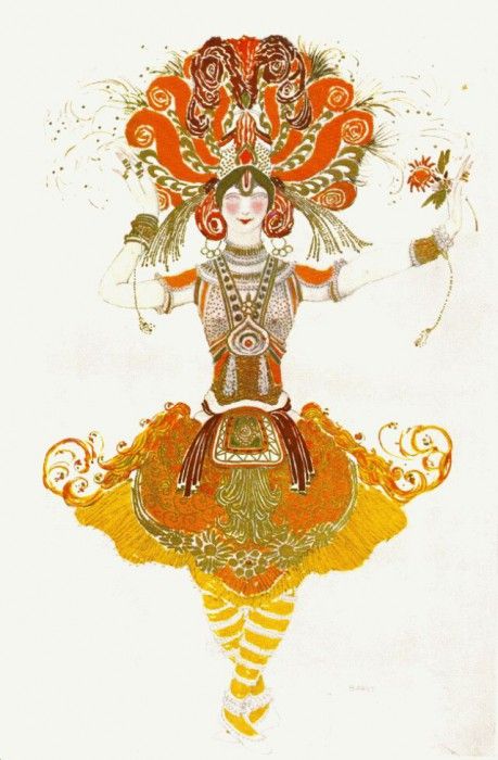 bakst loiseau de feu costume-pour-tamara-karsavina 1910. , 