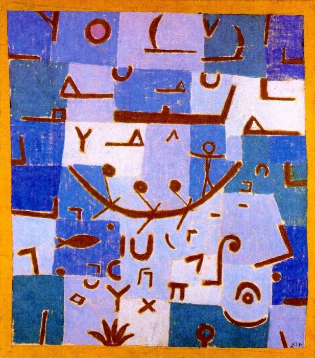 Klee Legend of the Nile,1937, Pastel on cotton cloth mounted. , 