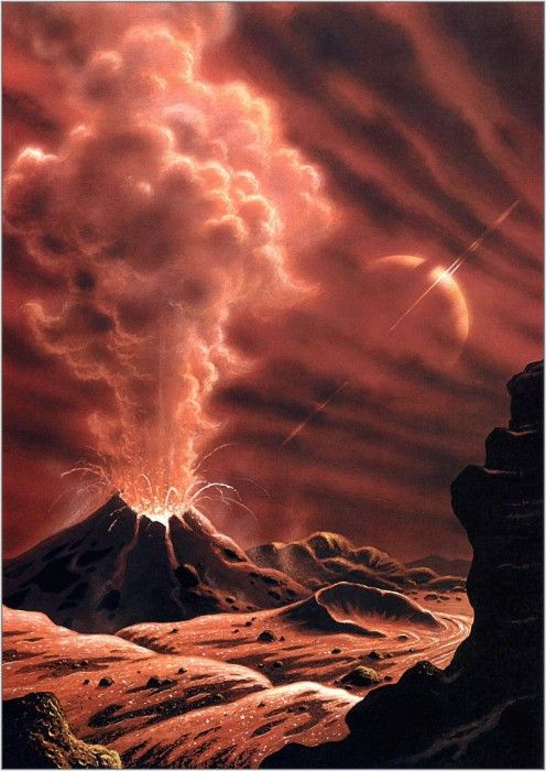 David Hardy Hydrogen Volcano On Titan - Xxx 0884 . �����, �����