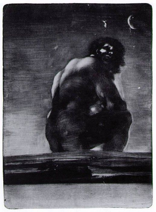 Goya The giant, 1818, Aquatint with burnishing (first state).   ,  