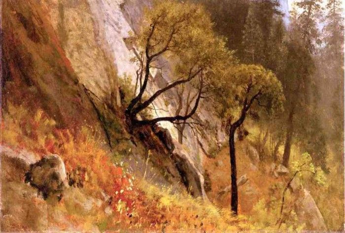 Bierstadt Albert Landscape Study Yosemite California. , 