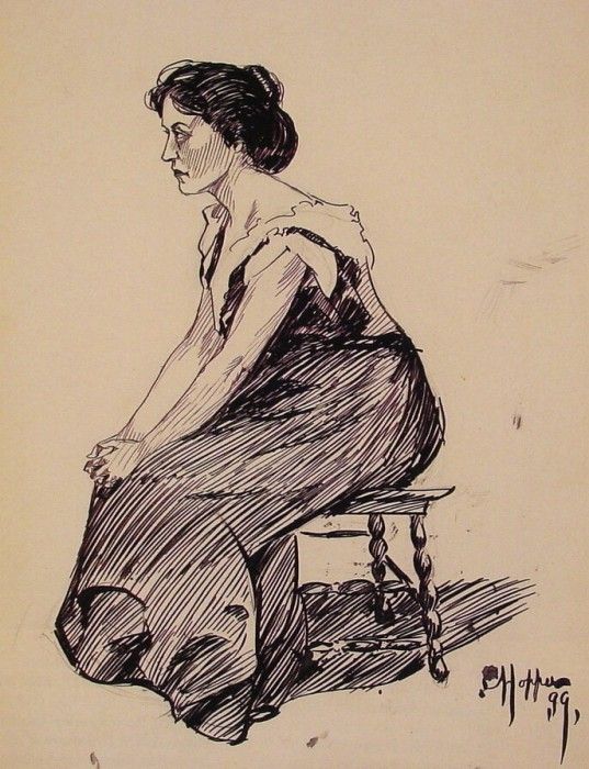 Study of A Seated Woman. , 