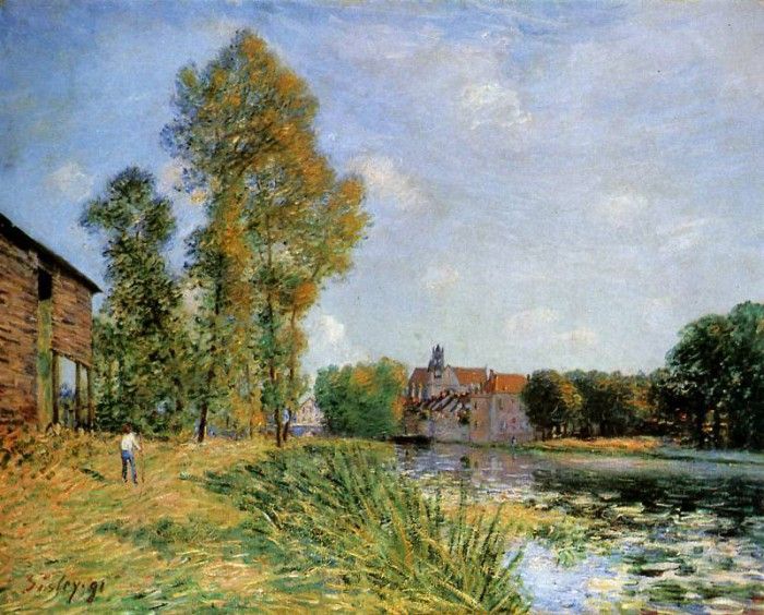 Sisley Alfred Le Loing a Moret en ete Sun. , 