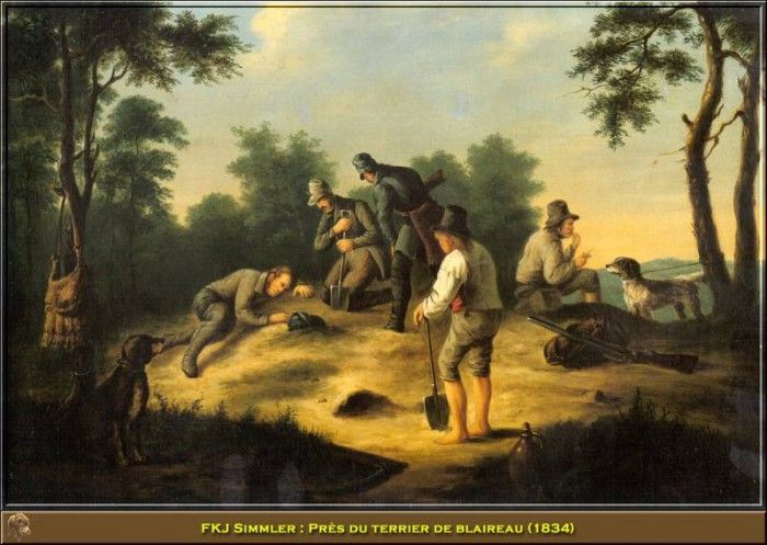 PO HunP 11 FKJ Simmler-Prs du terrier de blaireau (1834). Simmler, FKJ