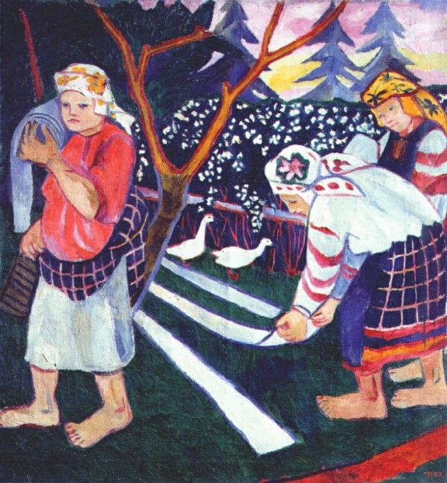 goncharova bleaching linen 1908. , 