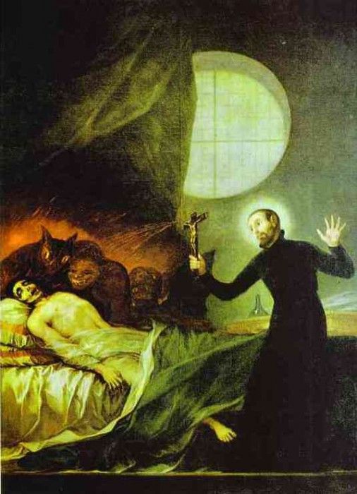 Francisco de Goya - St. Francis Borgia Exorsizing.   ,  