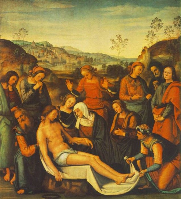 Perugino The Mourning of the Dead Christ (Deposition), 1495,. , 