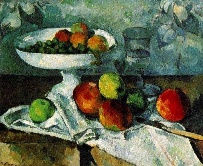 CeZANNE STILL LIFE WITH COMPOTIER,1879-80, COLLECTION MR. AN. , 