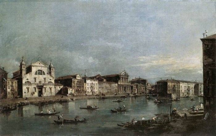 GUARDI Francesco The Grand Canal with Santa Lucia and the Scalzi.  