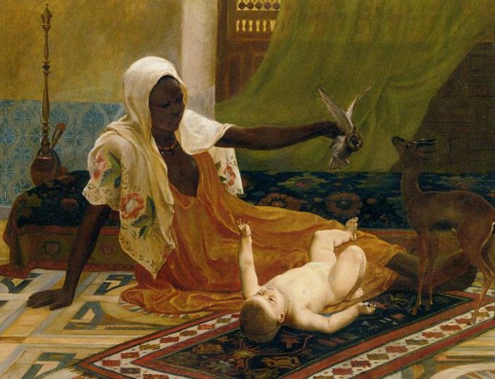 Goodall Frederick A New Light in the Harem 1885 Oil on Canvas. , 