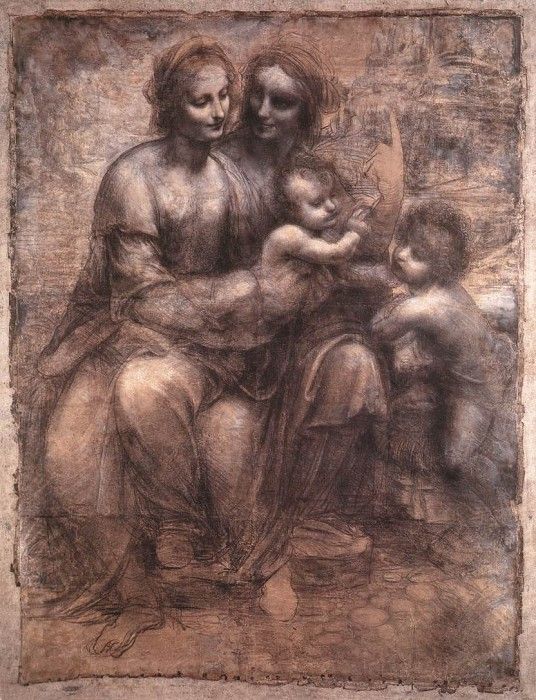 The Virgin and Child with St Anne and St John the Baptist. ,  