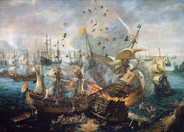 Wieringen van Cornelis Sea battle at Gibraltar Sun . Wieringen,  
