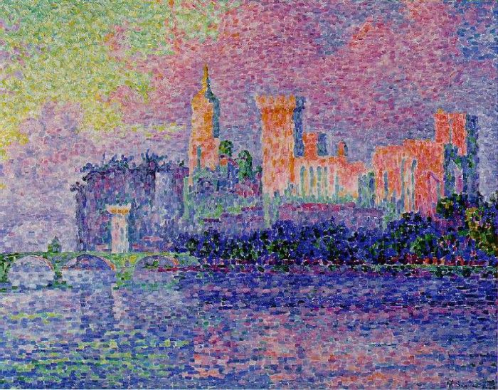 Signac The Papal Palace, Avignon, 1900, 73.5x92.5 cm, Musee . , 