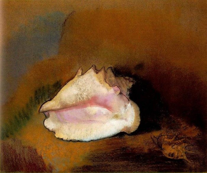 Redon La coquille, 1912  Pastel on paper, 51 x 57.8 cm  Muse. , 