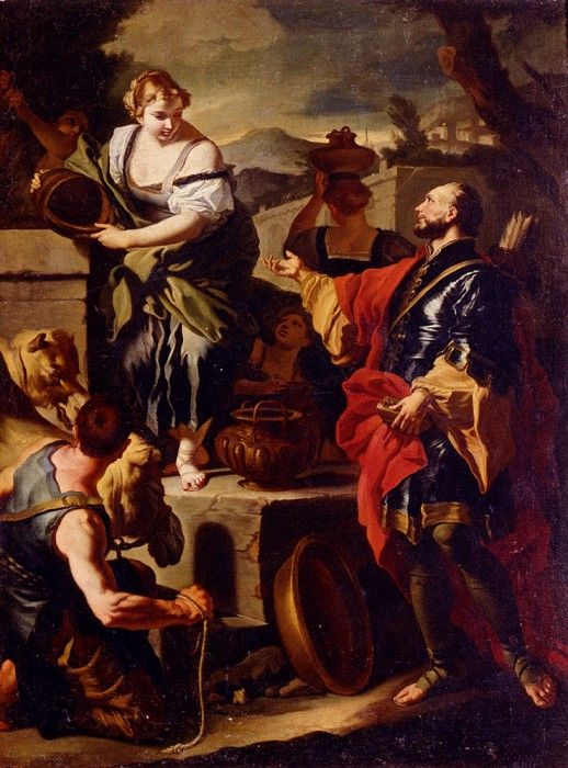 Solimena Francesco Rebecca And Eliezer At The Well.  