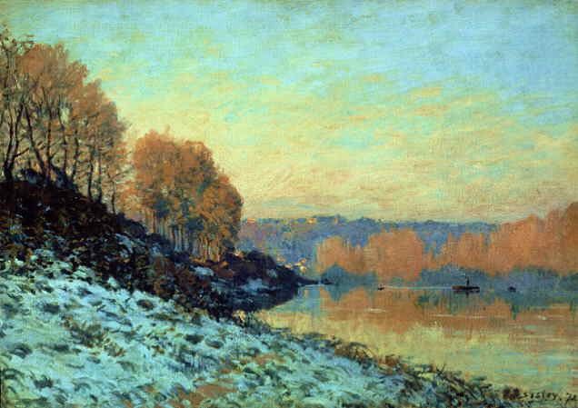 sisley.seine-bougival-winter. , 