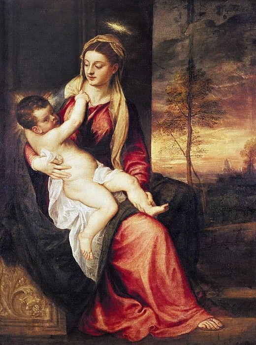      [Virgin with Child at Sunset] 1560.  ( )