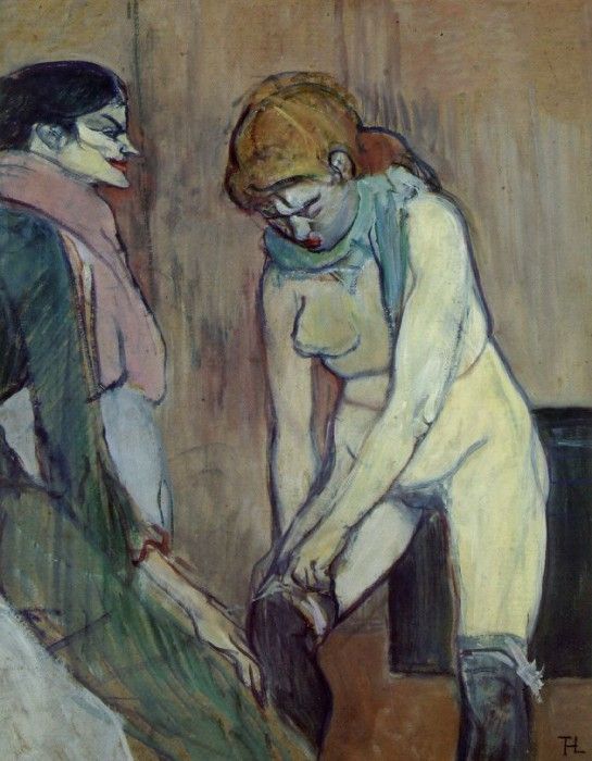 Toulouse-Lautrec Woman Pulling up her Stocking, 1894, Musee . -,  