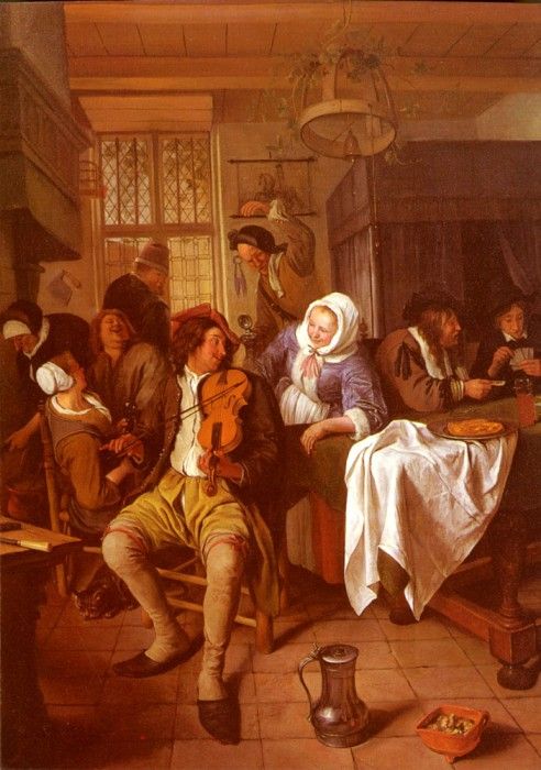 Steen Jan Interior Of A Tavern. , 