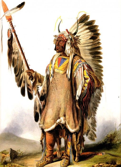 Tna 0004 Mato-Tope Mandan Chief KarlBodmer, 1833 sqs. , 