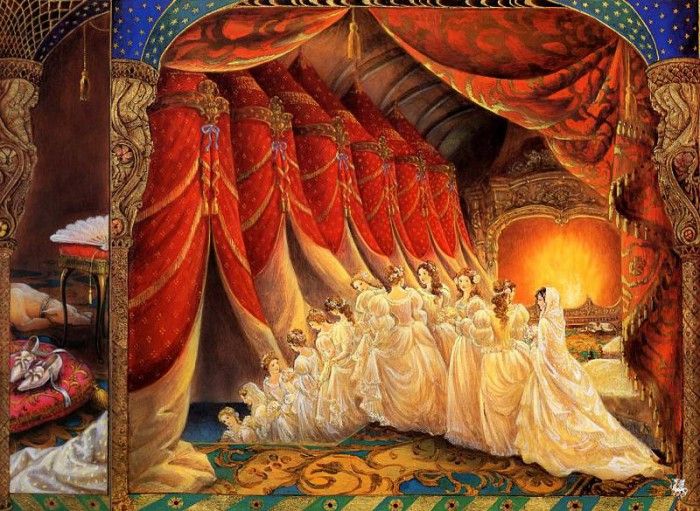 ma Craft The 12 dancing princesses9 Descending the staircase. , Kinuko Y