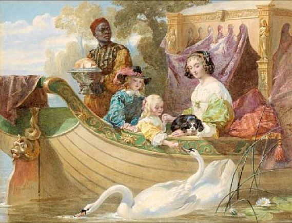 Queen Henrietta Maria And Her Children On The River. , 