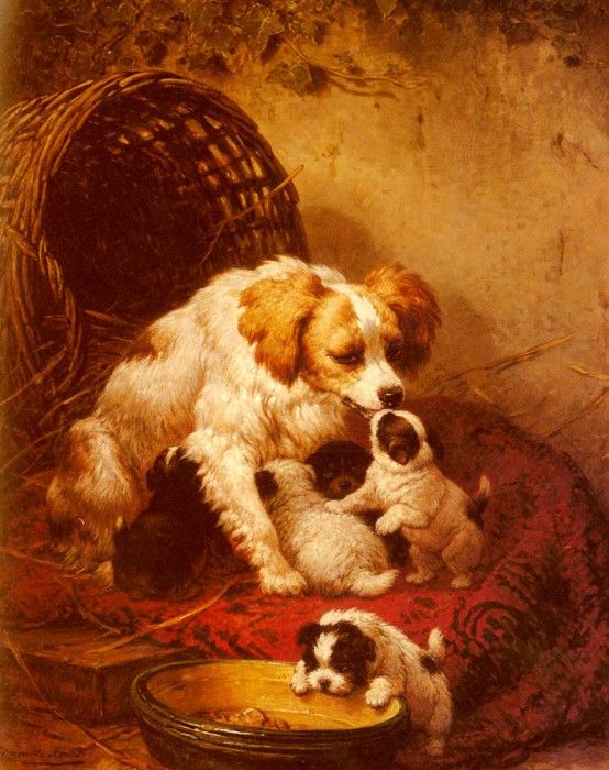 Ronner Knip Henriette The Happy Family. Ronner-Knip, 