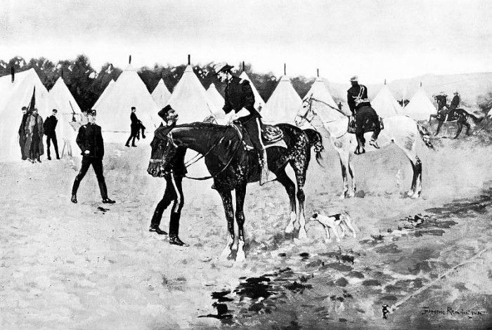 Fr 020 A Modern Cavalry Camp FredericRemington sqs. Remington, 