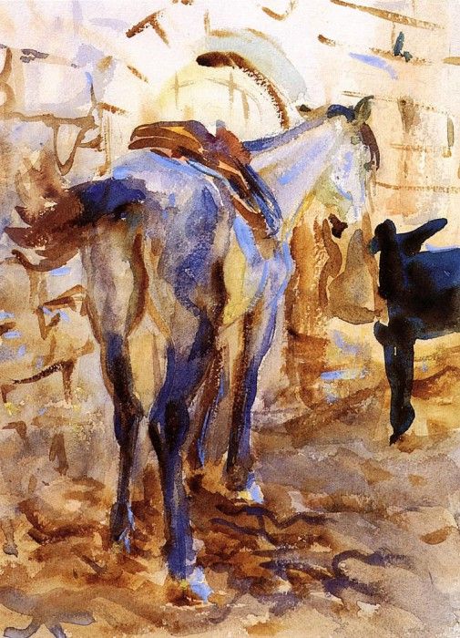 Sargent John Singer Saddle Horse Palestine. ,  