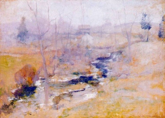 twachtman end of winter c1890-95. Twachtmann,  