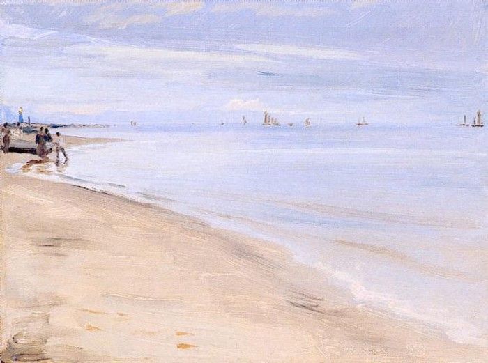 Kroyer Peder Severin Playa de Skagen 1889. Kroyer,  