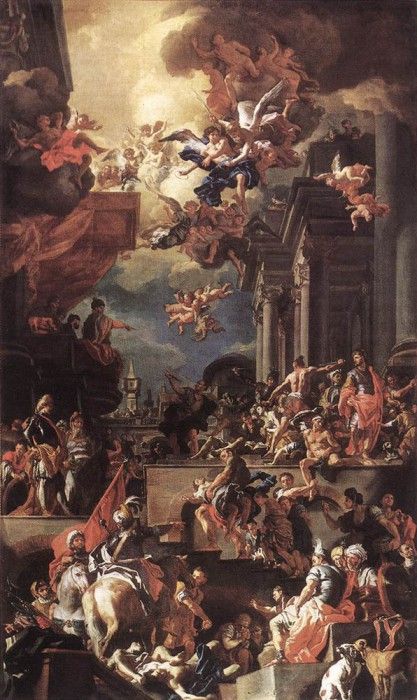 SOLIMENA Francesco The Massacre Of The Giustiniani At Chios.  