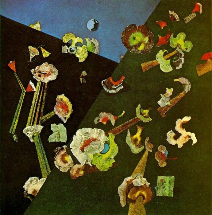 Ernst Snowflowers, 1929, Oil on canvas 130x130 cm, Galerie B. , 