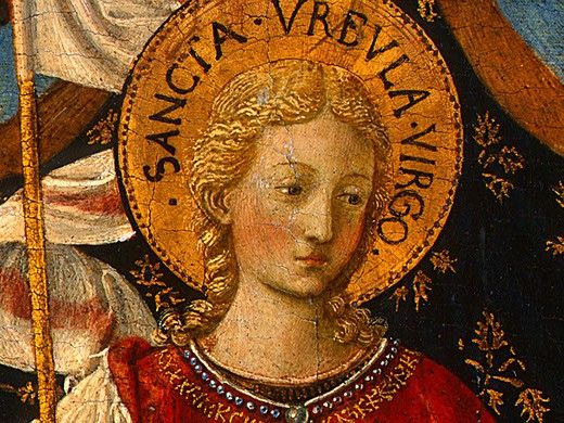 Gozzoli Saint Ursula with Angels and Donor, 1455, 47x28.6 (3. , 