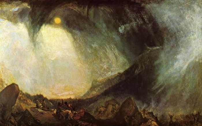 Turner Joseph Mallord William Snow Storm Hannibal and His Army Crossing the Alps. ,   