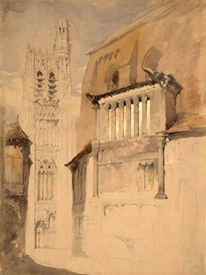 Ruskin John Tower of the Cathedral at Sens c. 1845. , 