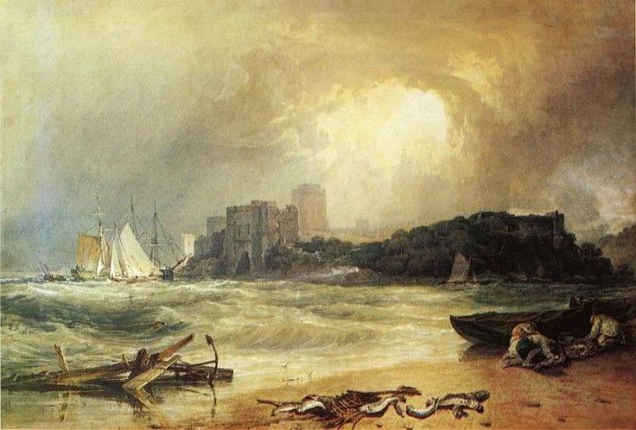 Turner Joseph Mallord William Pembroke Caselt South Wales Thunder Storm Approaching. ,   
