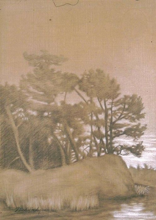 Hardy David Preliminary Landscape Drawing. , 