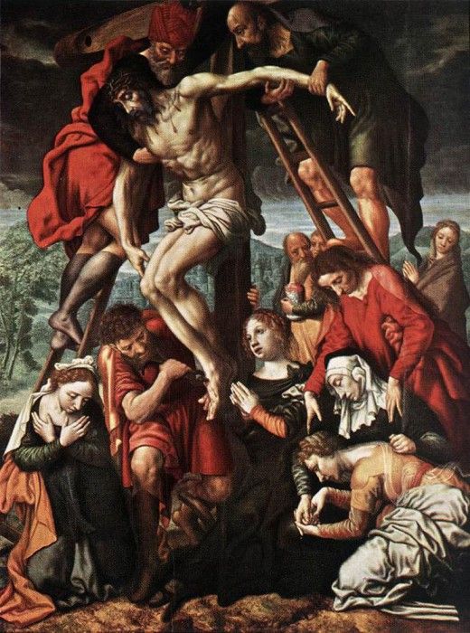 HEMESSEN Jan Sanders van The Descent From The Cross. Hemessen,   