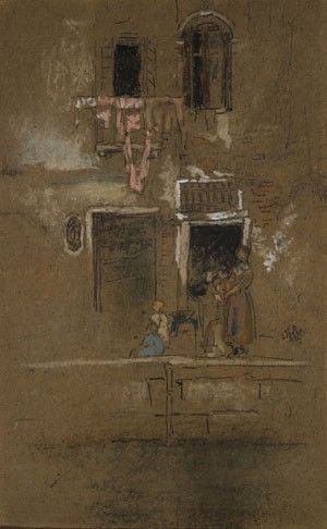 Whistler James Abbott McNeill Note In Pink And Brown. ,   