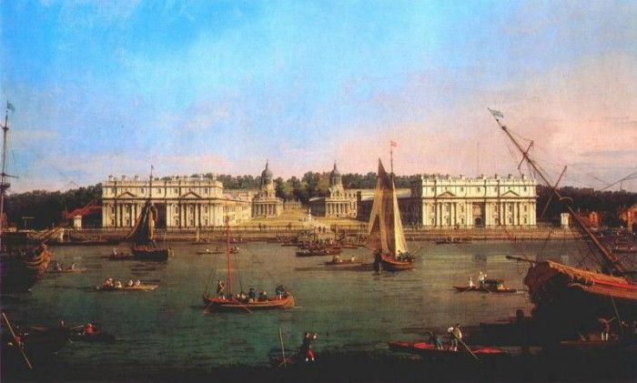 Canaletto Greenwich Hospital From The North Bank Of The Thames. 